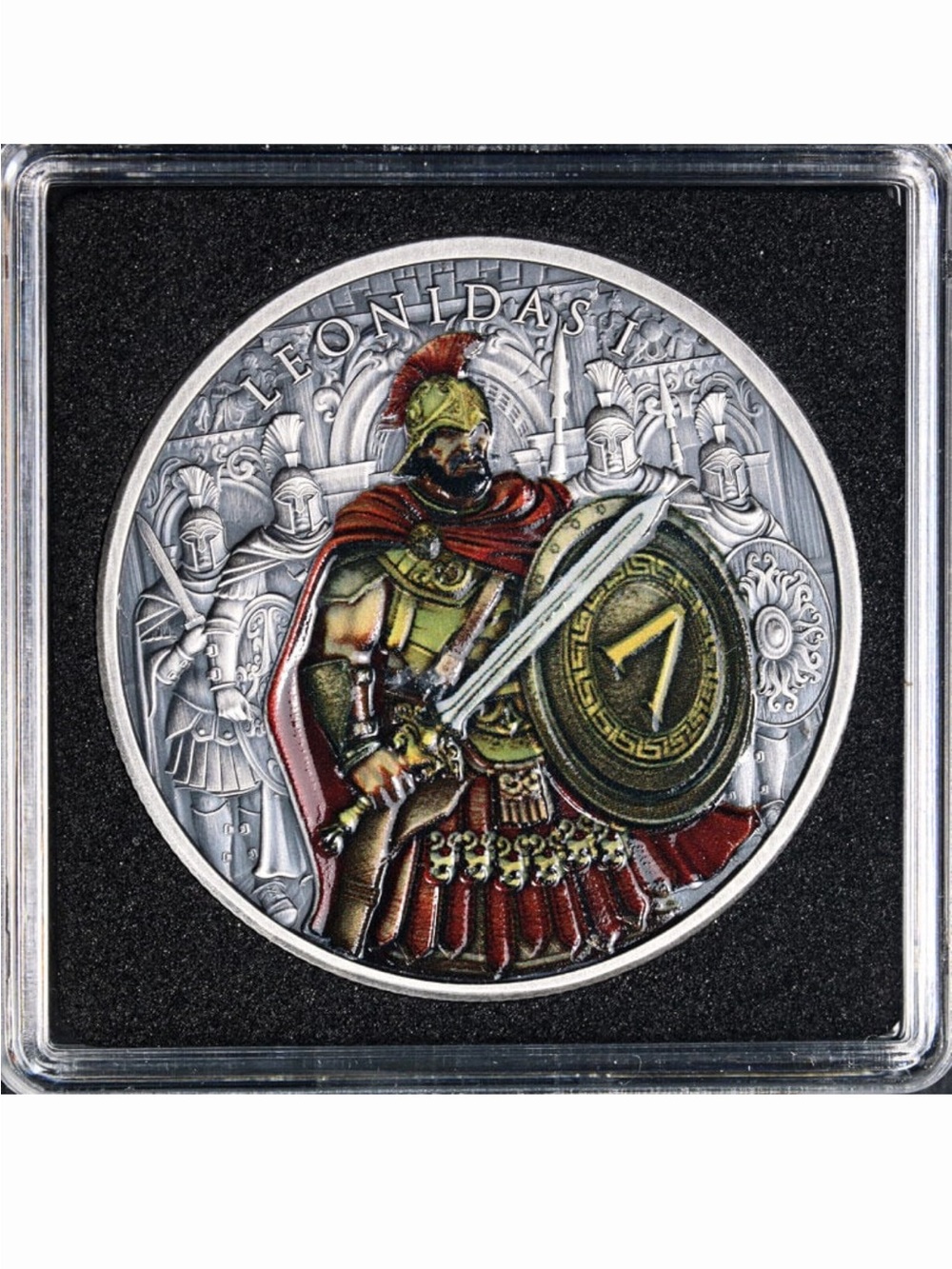 Leonidas Spartan Commemorative Coin - Red, Gold, Silver1 ounce of silver